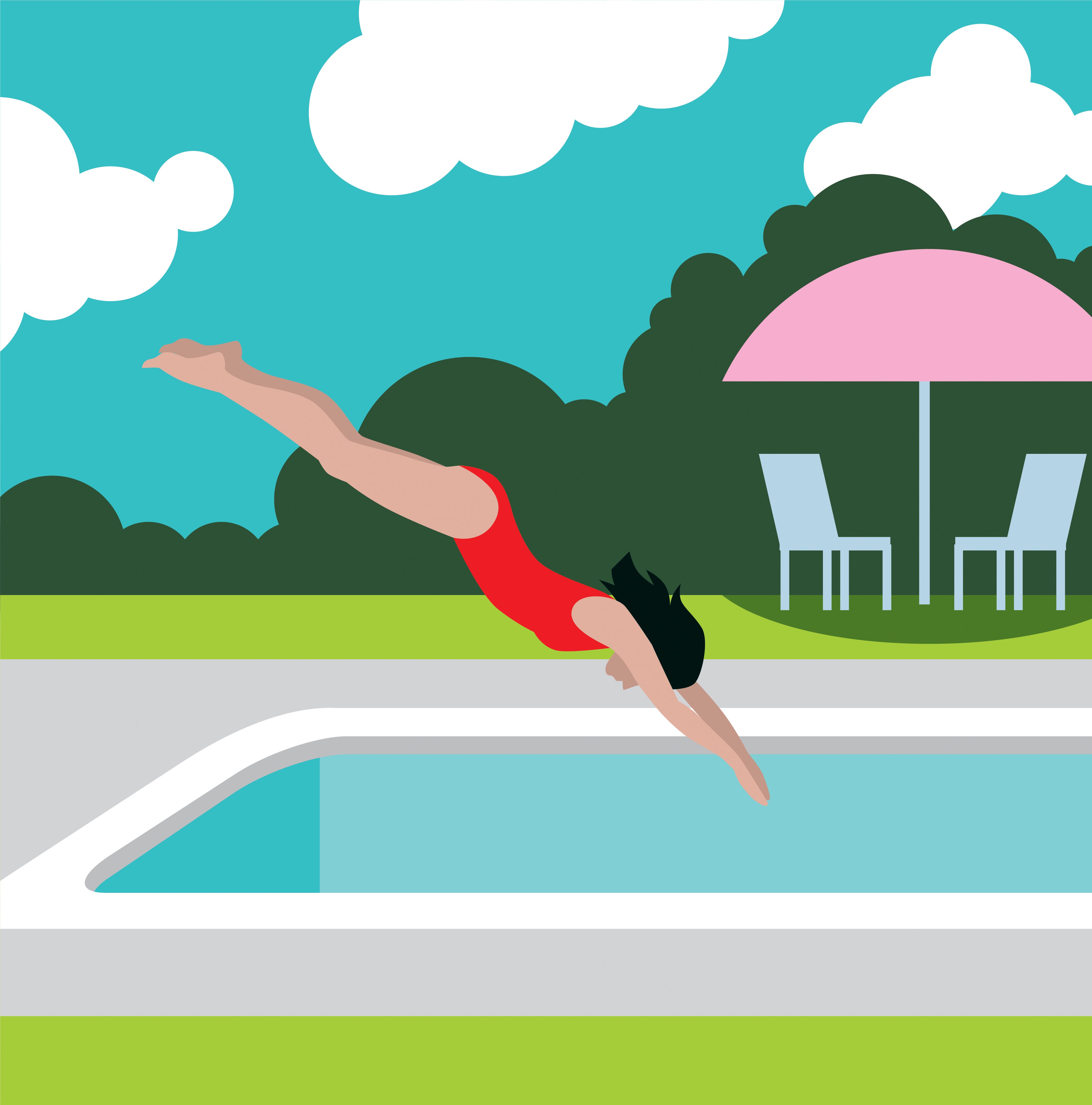 graphic of swimming