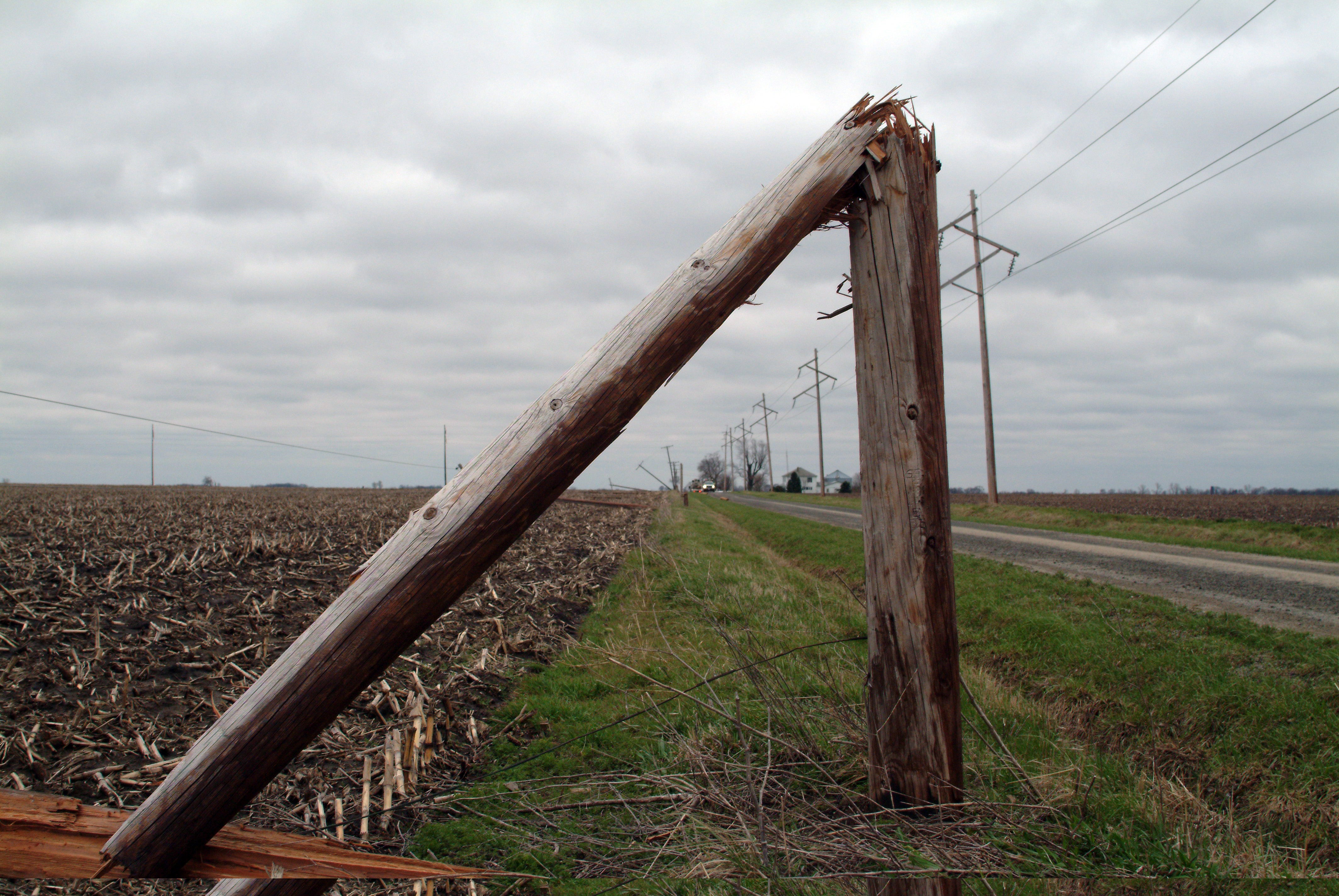 Image of a broken pole