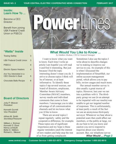 February 2017 Power Lines