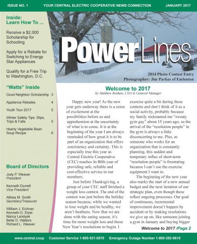 January 2017 Power Lines