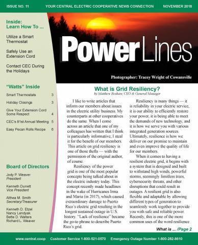 November 2018 Power Lines 