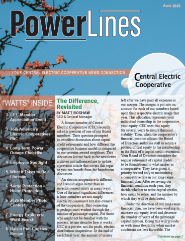 CEC April 2026 Power Lines