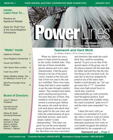 January 2016 Power Lines