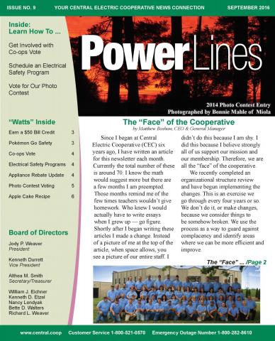 September 2016 Power Lines