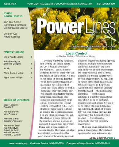 September 2019 Power Lines